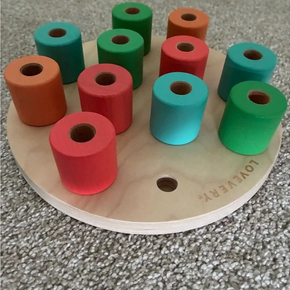 Lovevery Colorful Wooden Peg Toy - Picture 2 of 2